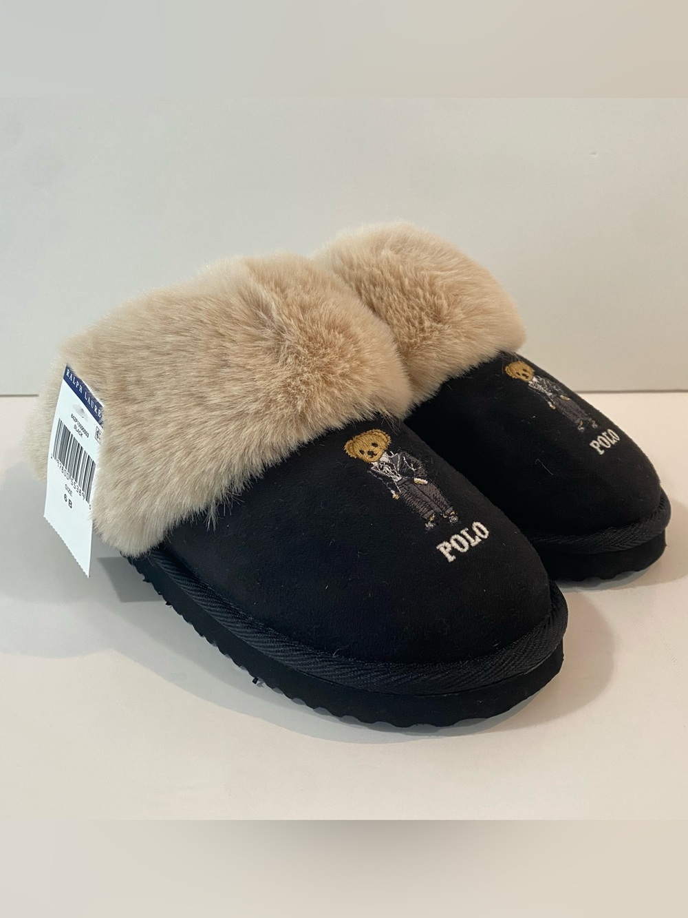 Polo Ralph Lauren Faux Fur Bear Slippers